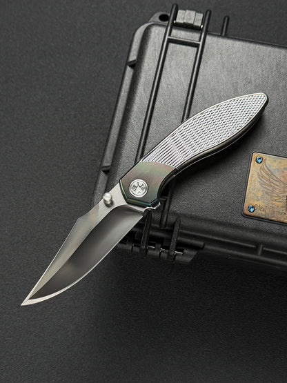 Infinite Charlie Knives Raku II M390 Matte Titanium Custom Folding Knife