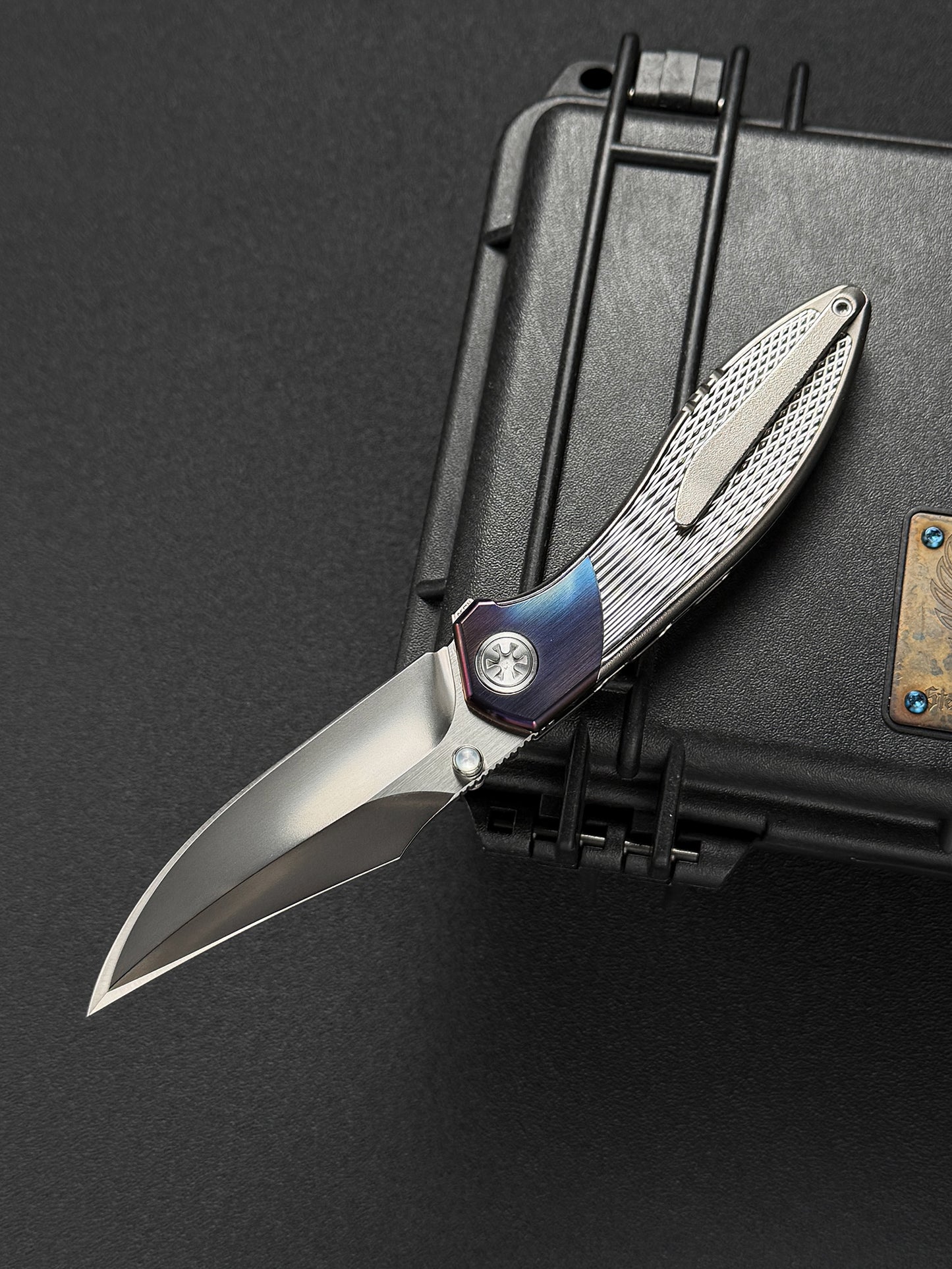 Infinite Charlie Knives Raku II M390 Matte Titanium Custom Folding Knife