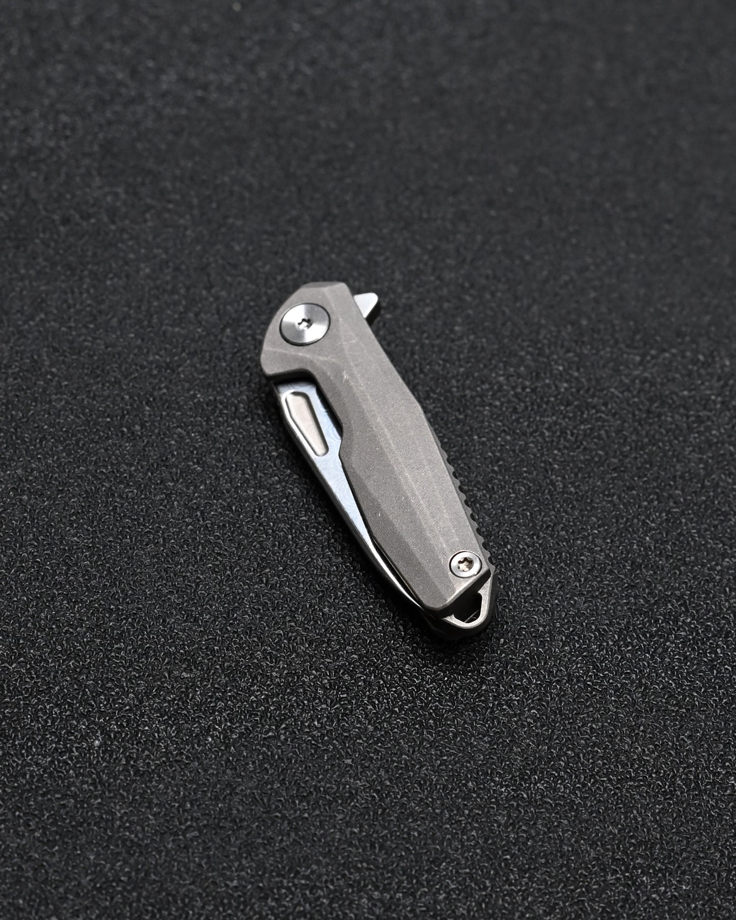 KEYUNITY KK04 超小型 チタン ダマスカス EDC フォールディングナイフ