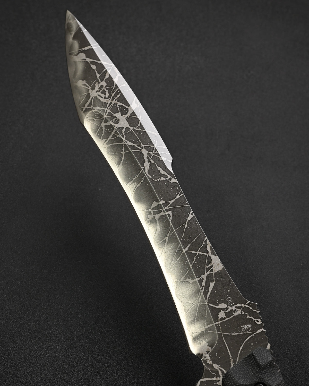 Ultra-Rare KIKU KNIVES Raijin Custom Knife by Kiku Matsuda – Guarded Edition / OU31 Steel / Black Canvas Micarta / Hand-Signed