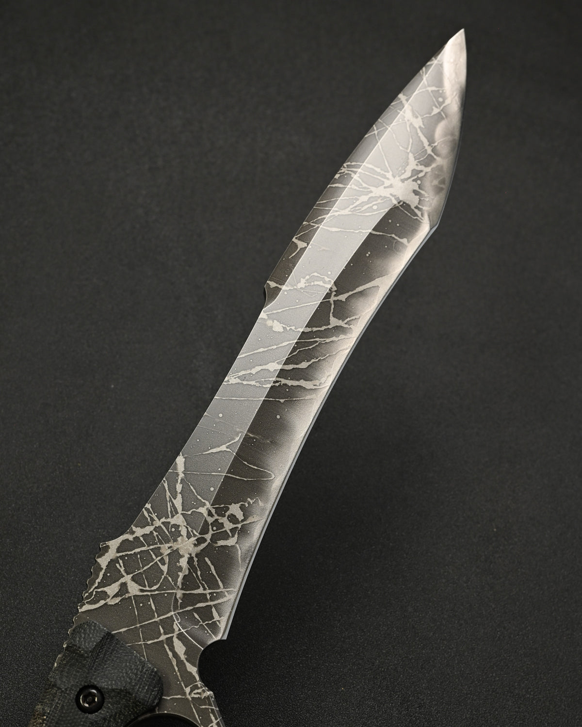 Ultra-Rare KIKU KNIVES Raijin Custom Knife by Kiku Matsuda – Guarded Edition / OU31 Steel / Black Canvas Micarta / Hand-Signed