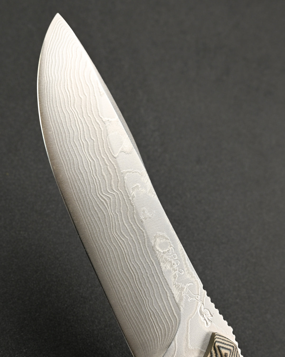 KIKU KNIVES Badger Forged Custom Fixed Blade by Masayuki Matsuda – SPG2 Steel / Layered G-10 / Kydex Sheath / Hand-Signed