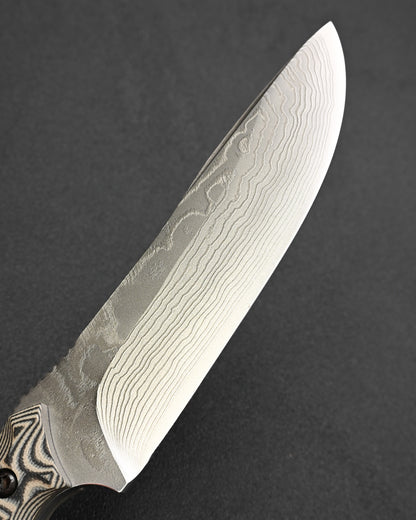KIKU KNIVES Badger Forged Custom Fixed Blade by Masayuki Matsuda – SPG2 Steel / Layered G-10 / Kydex Sheath / Hand-Signed