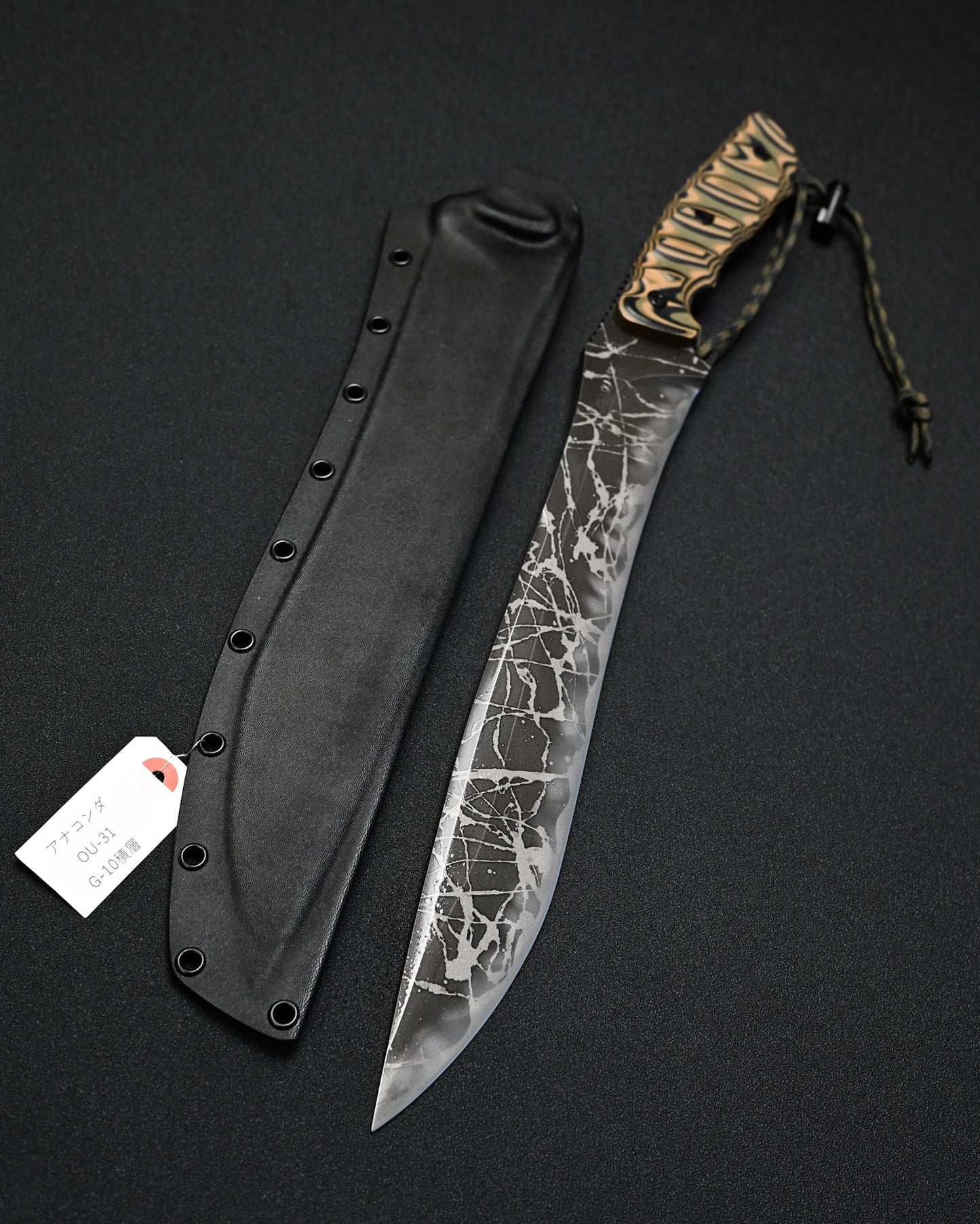 Extremely Rare KIKUKNIVES Anaconda by Kikuo Matsuda – OU-31 Steel, Laminated G10 Handle