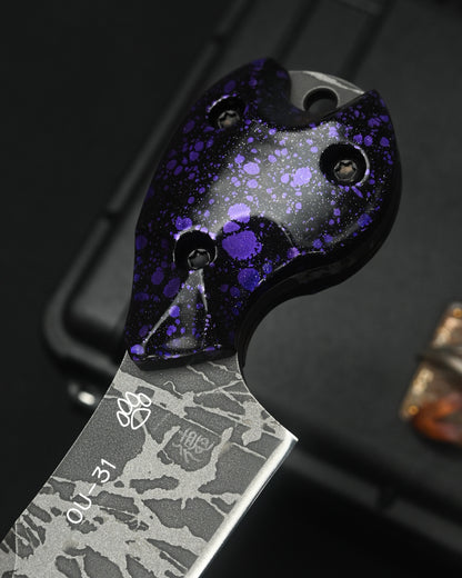Rare KIKUKNIVES Masayuki Matsuda × Noriaki Hatono “Fusen-Uo” Abstract Art Knife – OU-31