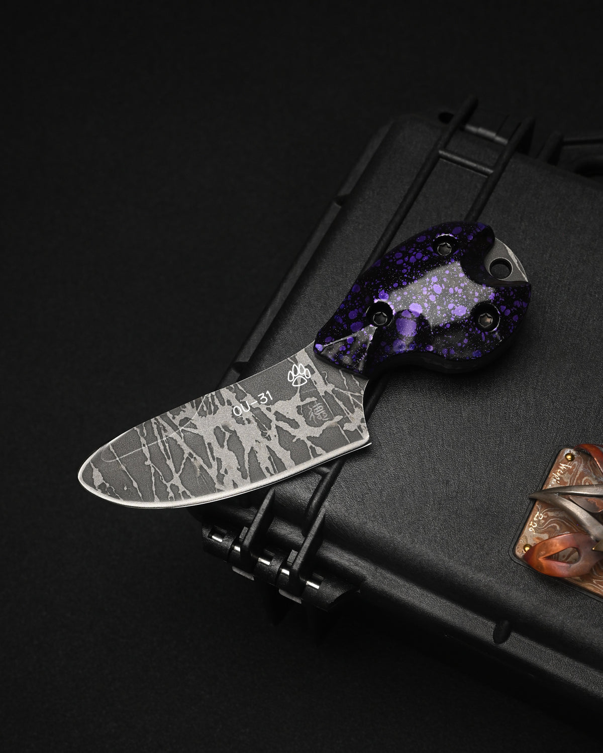 Rare KIKUKNIVES Masayuki Matsuda × Noriaki Hatono “Fusen-Uo” Abstract Art Knife – OU-31