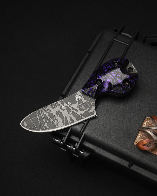 Rare KIKUKNIVES Masayuki Matsuda × Noriaki Hatono “Fusen-Uo” Abstract Art Knife – OU-31