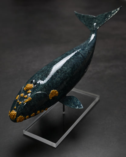 Rare Ginza Exhibition Edition Kurosawa Tsuguo Semi-Kujira Damascus Mini Knife Handmade Art