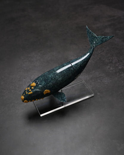 Rare Ginza Exhibition Edition Kurosawa Tsuguo Semi-Kujira Damascus Mini Knife Handmade Art