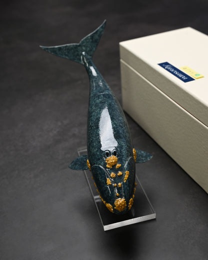 Rare Ginza Exhibition Edition Kurosawa Tsuguo Semi-Kujira Damascus Mini Knife Handmade Art