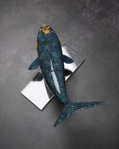 Rare Ginza Exhibition Edition Kurosawa Tsuguo Semi-Kujira Damascus Mini Knife Handmade Art