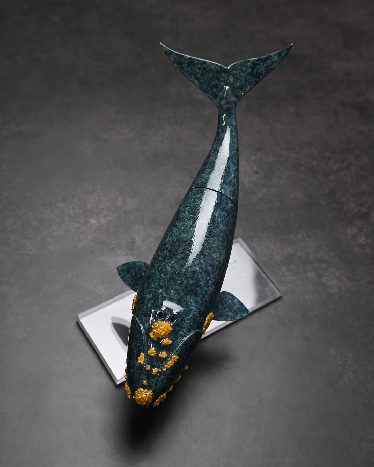 Rare Ginza Exhibition Edition Kurosawa Tsuguo Semi-Kujira Damascus Mini Knife Handmade Art