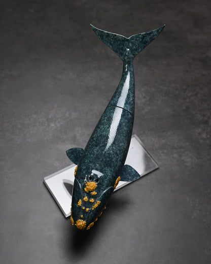 Rare Ginza Exhibition Edition Kurosawa Tsuguo Semi-Kujira Damascus Mini Knife Handmade Art