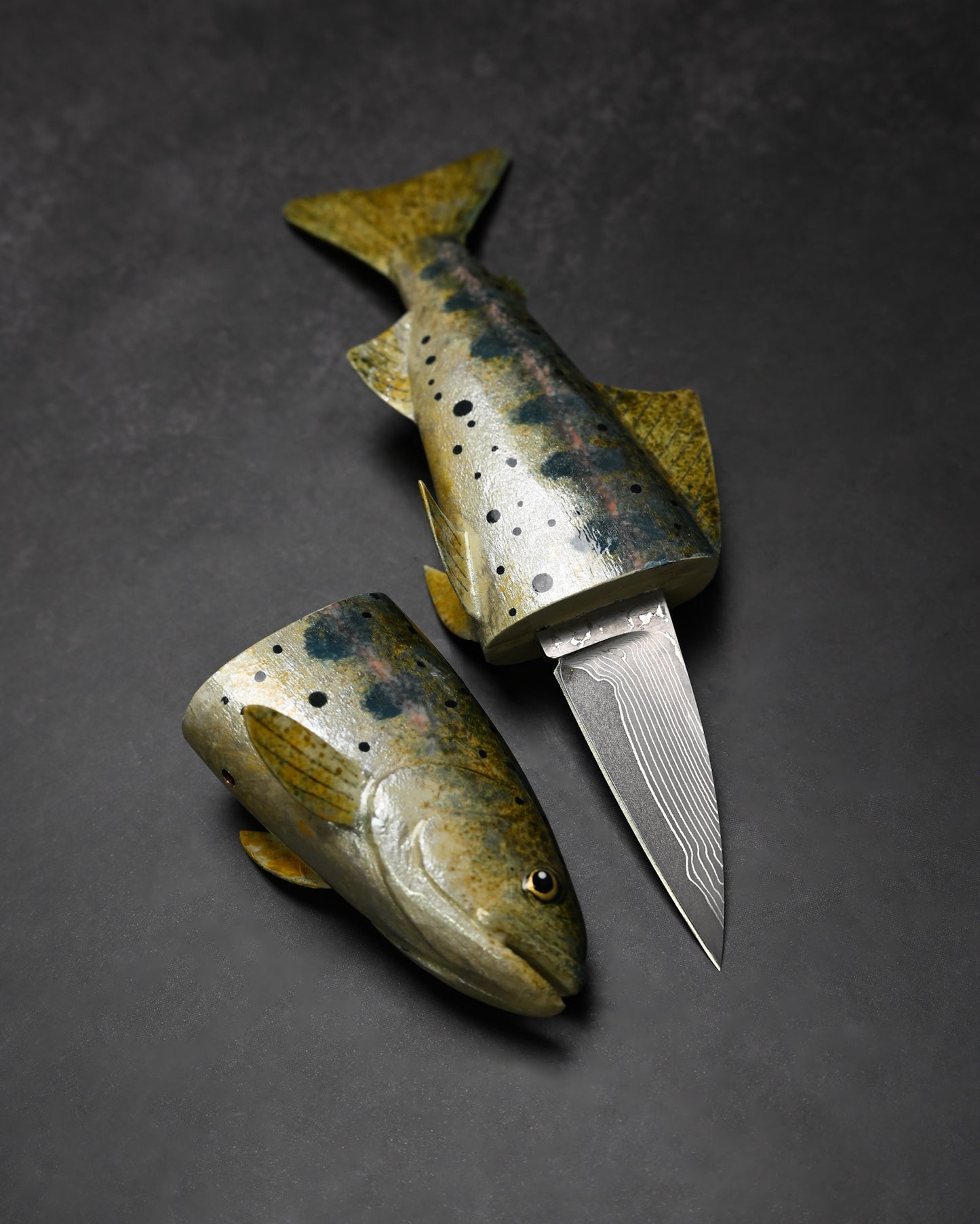Rare Ginza Exhibition Edition Kurosawa Tsuguo Yamame Damascus Mini Knife Handmade Art