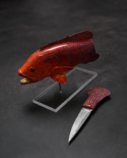 Rare Ginza Exhibition Edition Kurosawa Tsuguo Yukata Hata Damascus Mini Knife Handmade Art