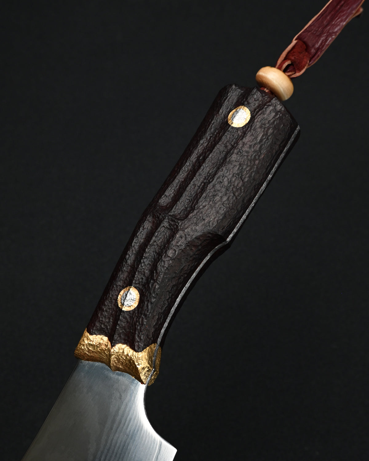 Rare Masataka Fukuda × Wtopia × Sunizumi Custom Knife – SG2 Damascus-Layered Steel / Rosewood / Bronze & Nickel Silver / Mammoth Ivory