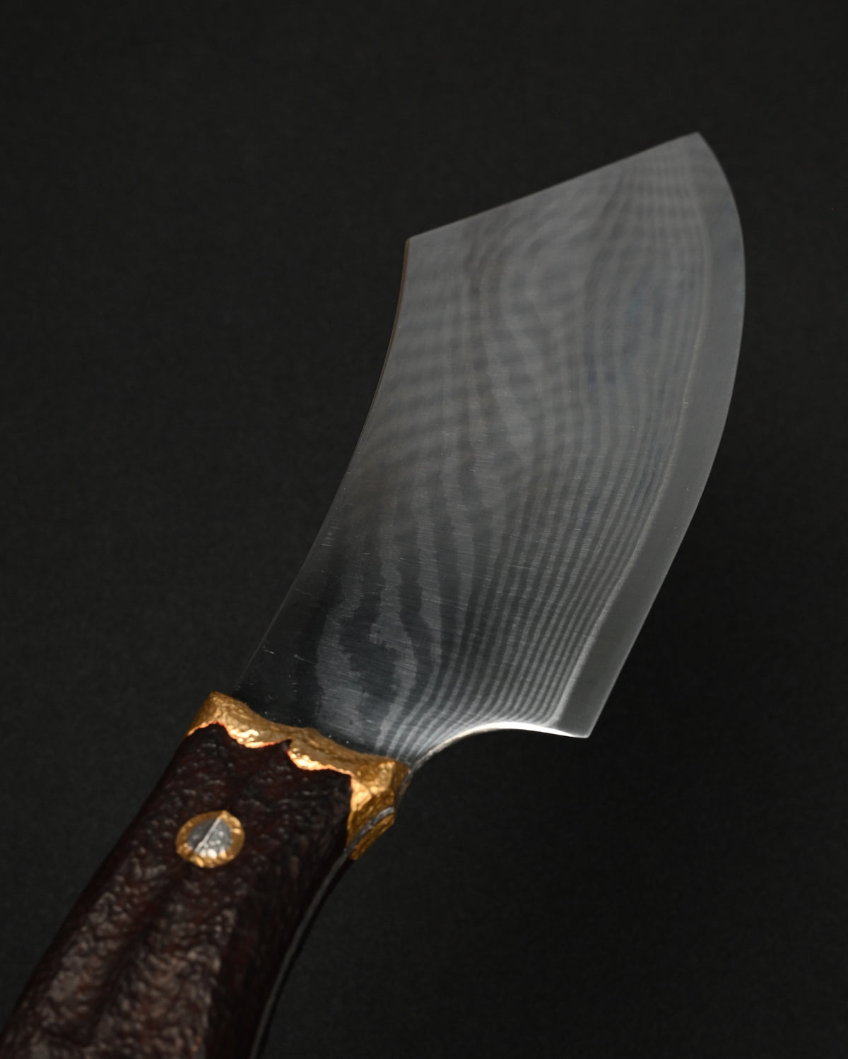 Rare Masataka Fukuda × Wtopia × Sunizumi Custom Knife – SG2 Damascus-Layered Steel / Rosewood / Bronze & Nickel Silver / Mammoth Ivory