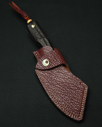 Rare Masataka Fukuda × Wtopia × Sunizumi Custom Knife – SG2 Damascus-Layered Steel / Rosewood / Bronze & Nickel Silver / Mammoth Ivory