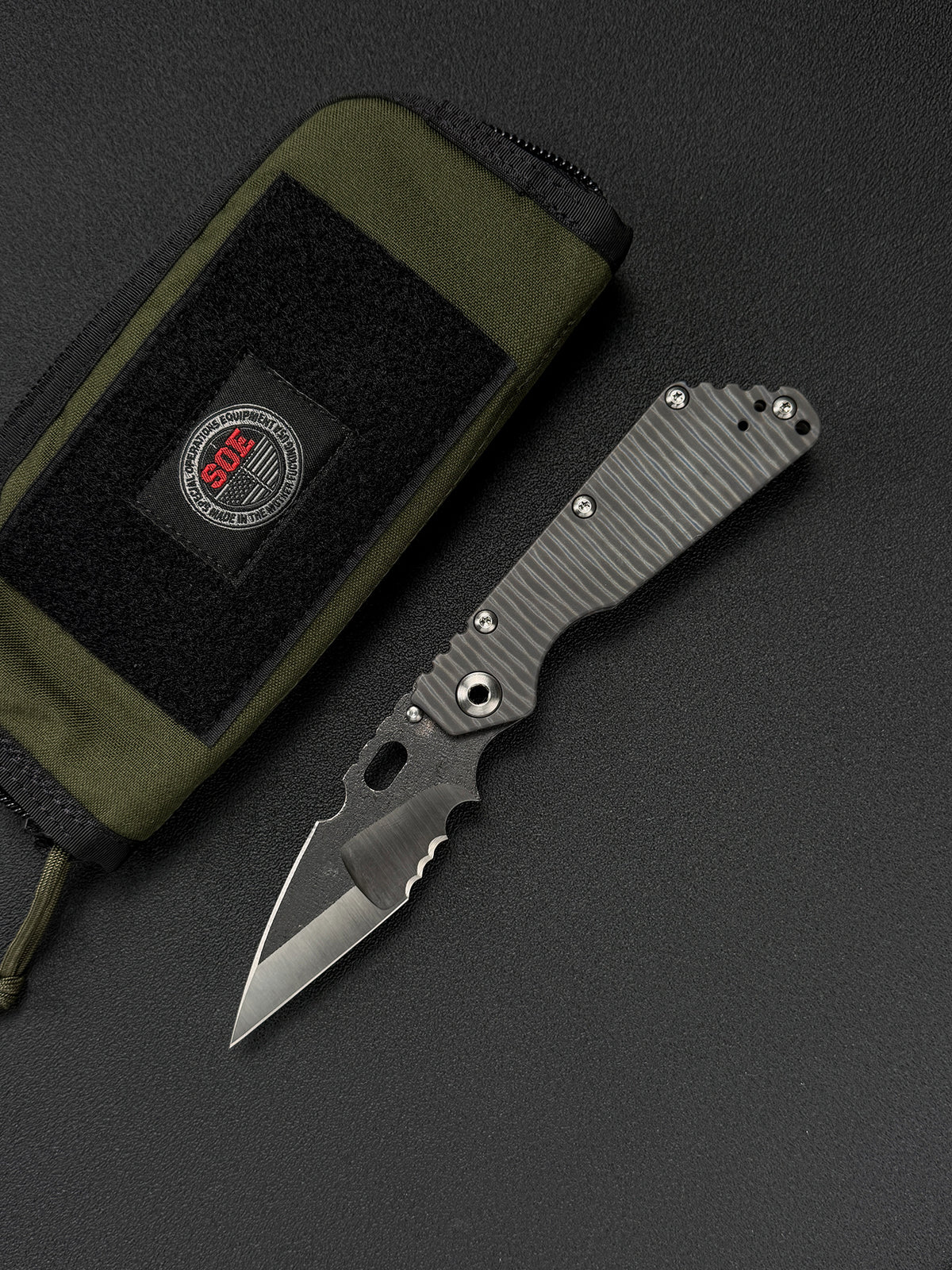 希少 Mick Strider Knives Custom SMF – Nightmare Grind MagnaCut / フル・フレイムチタン