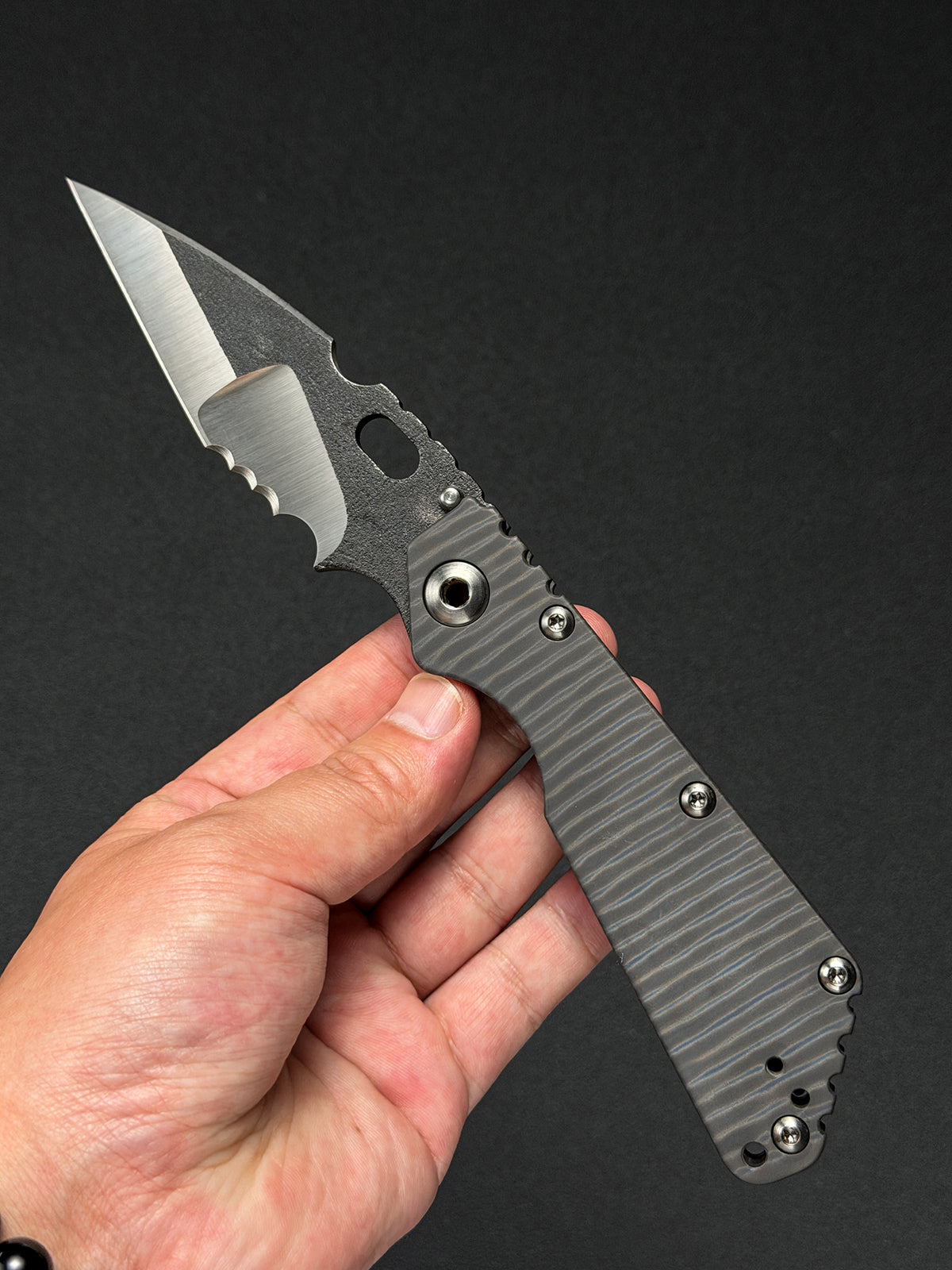 希少 Mick Strider Knives Custom SMF – Nightmare Grind MagnaCut / フル・フレイムチタン