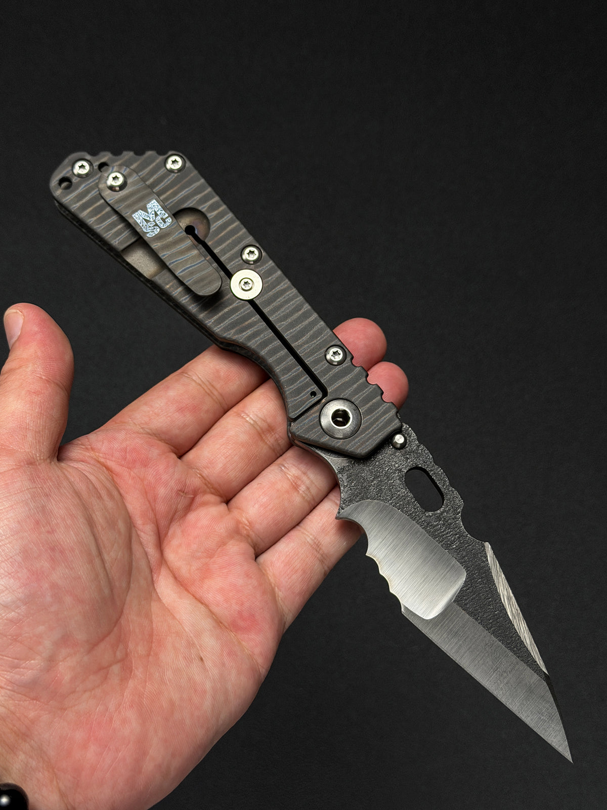 希少 Mick Strider Knives Custom SMF – Nightmare Grind MagnaCut / フル・フレイムチタン