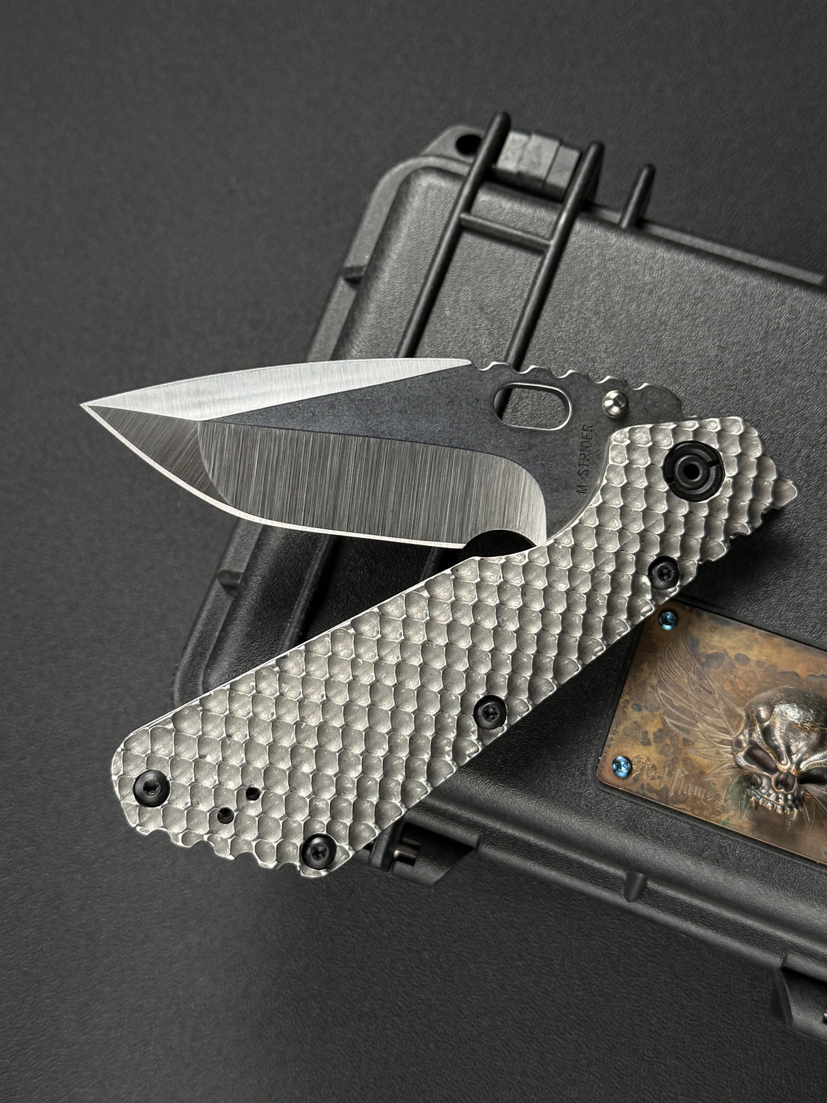 Mick Strider Knives XL Hand Ground Full Ti DGG MagnaCut フォールディングナイフ