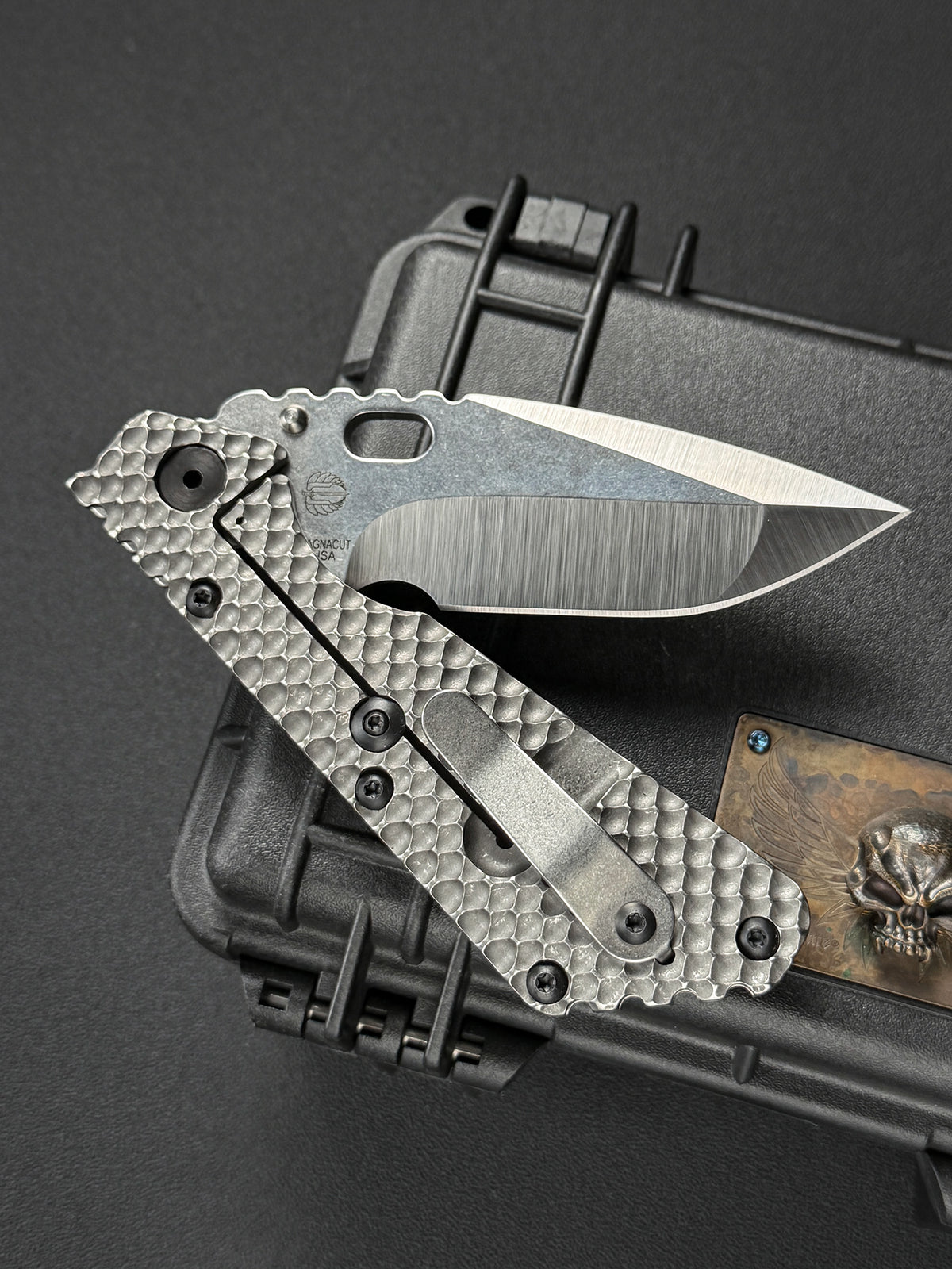 Mick Strider Knives XL Hand Ground Full Ti DGG MagnaCut フォールディングナイフ
