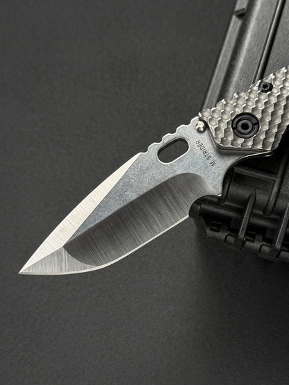 Mick Strider Knives XL Hand Ground Full Ti DGG MagnaCut フォールディングナイフ