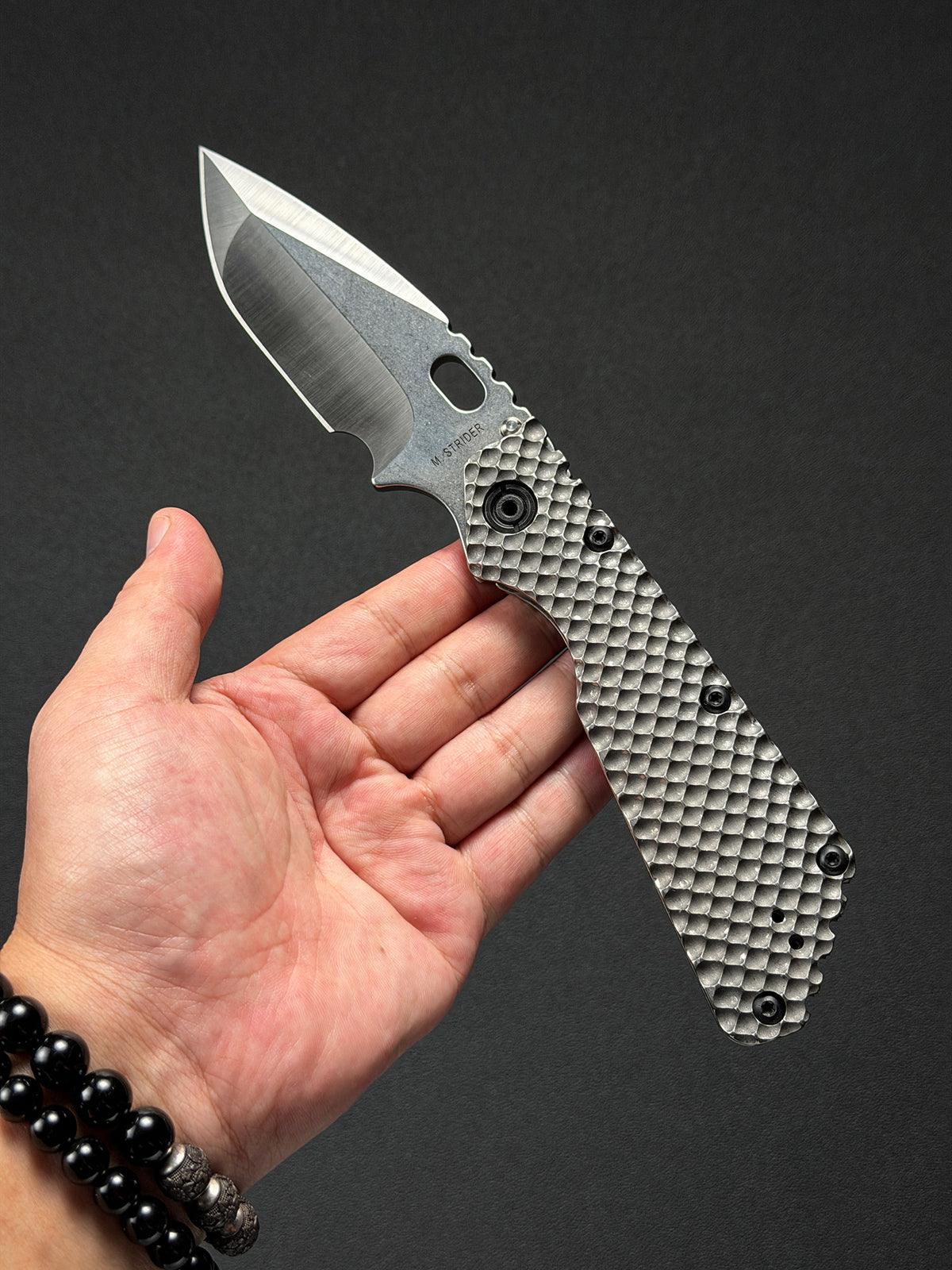 Mick Strider Knives XL Hand Ground Full Ti DGG MagnaCut フォールディングナイフ