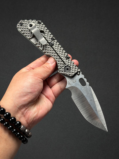 Mick Strider Knives XL Hand Ground Full Ti DGG MagnaCut フォールディングナイフ