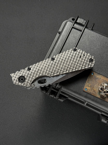 Mick Strider Knives XL Hand Ground Full Ti DGG MagnaCut フォールディングナイフ