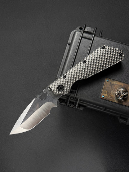 Mick Strider Knives XL Hand Ground Full Ti DGG MagnaCut フォールディングナイフ