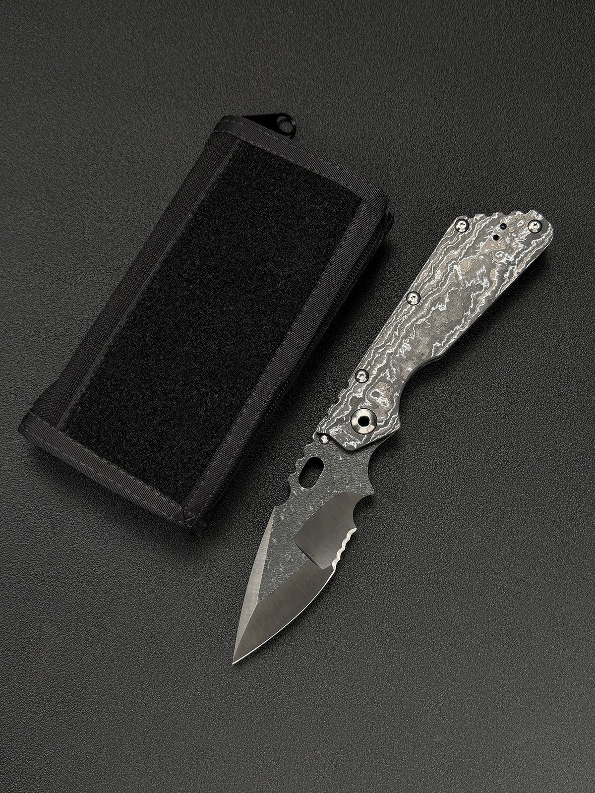 超稀有ONE-OFF Mick Strider Knives XL White CarboTi CTS-XHP定制折刀