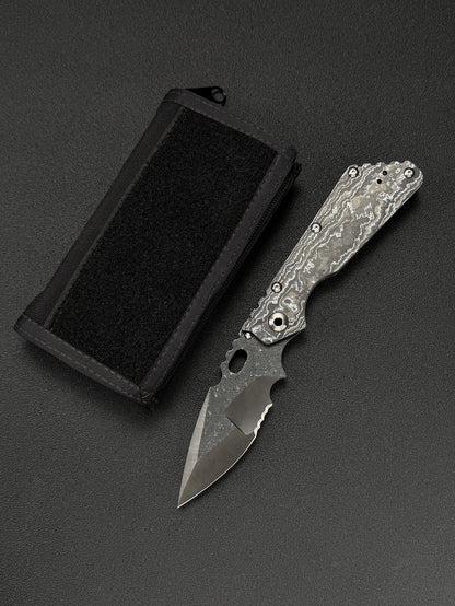 超稀有ONE-OFF Mick Strider Knives XL White CarboTi CTS-XHP定制折刀