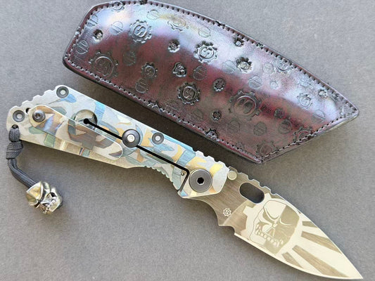 Ultra-Rare Old-School Mick Strider × Starlingear SnG Custom Knife – Kamikaze Artwork / Carbon Fiber & Titanium