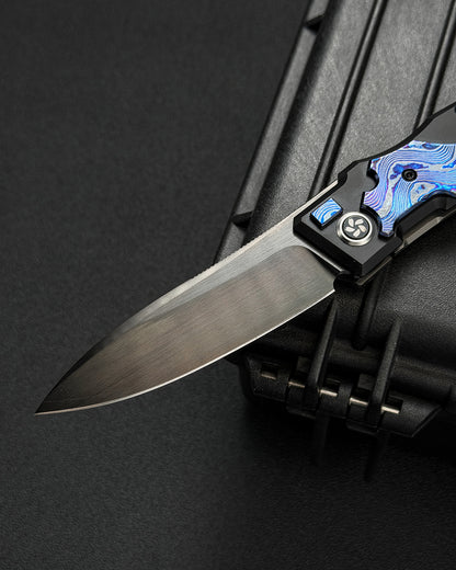 Nemoto Knives Tomoyuki Nemoto Custom Folder – ZDP-189 DLC & Zirconium Damascus