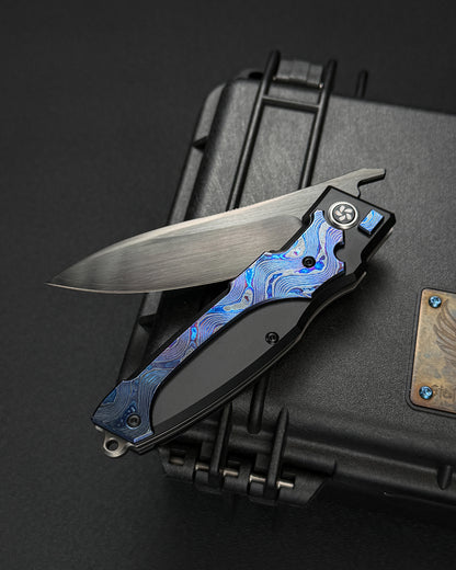 Nemoto Knives Tomoyuki Nemoto Custom Folder – ZDP-189 DLC & Zirconium Damascus