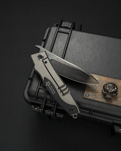 Nemoto Knives Tomoyuki Nemoto Custom Folder – ZDP-189 DLC & Zirconium Damascus