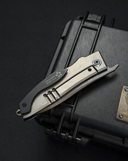 Nemoto Knives Tomoyuki Nemoto Custom Folder – ZDP-189 DLC & Zirconium Damascus