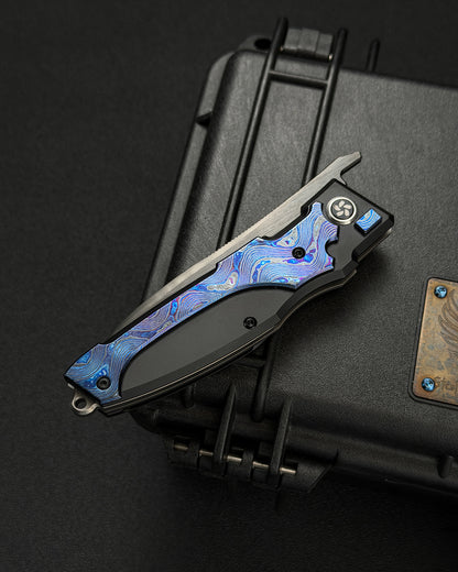 Nemoto Knives Tomoyuki Nemoto Custom Folder – ZDP-189 DLC & Zirconium Damascus