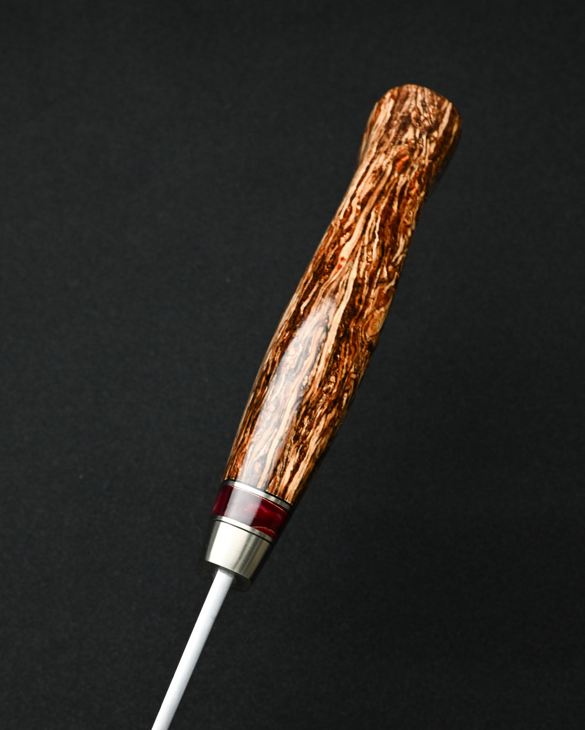 Rare Nishida Hamono Handmade Custom Kitchen Knife – Forged Layered Damascus / Bronze / Stabilized Wood