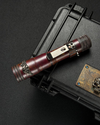 Rare ONE-OFF Starlingear × LENSLIGHT Copper & Silver EDC Flashlight