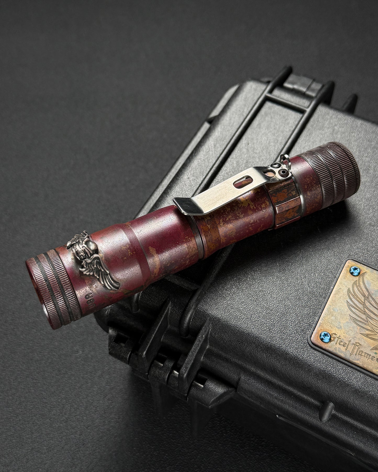 Rare ONE-OFF Starlingear × LENSLIGHT Copper & Silver EDC Flashlight