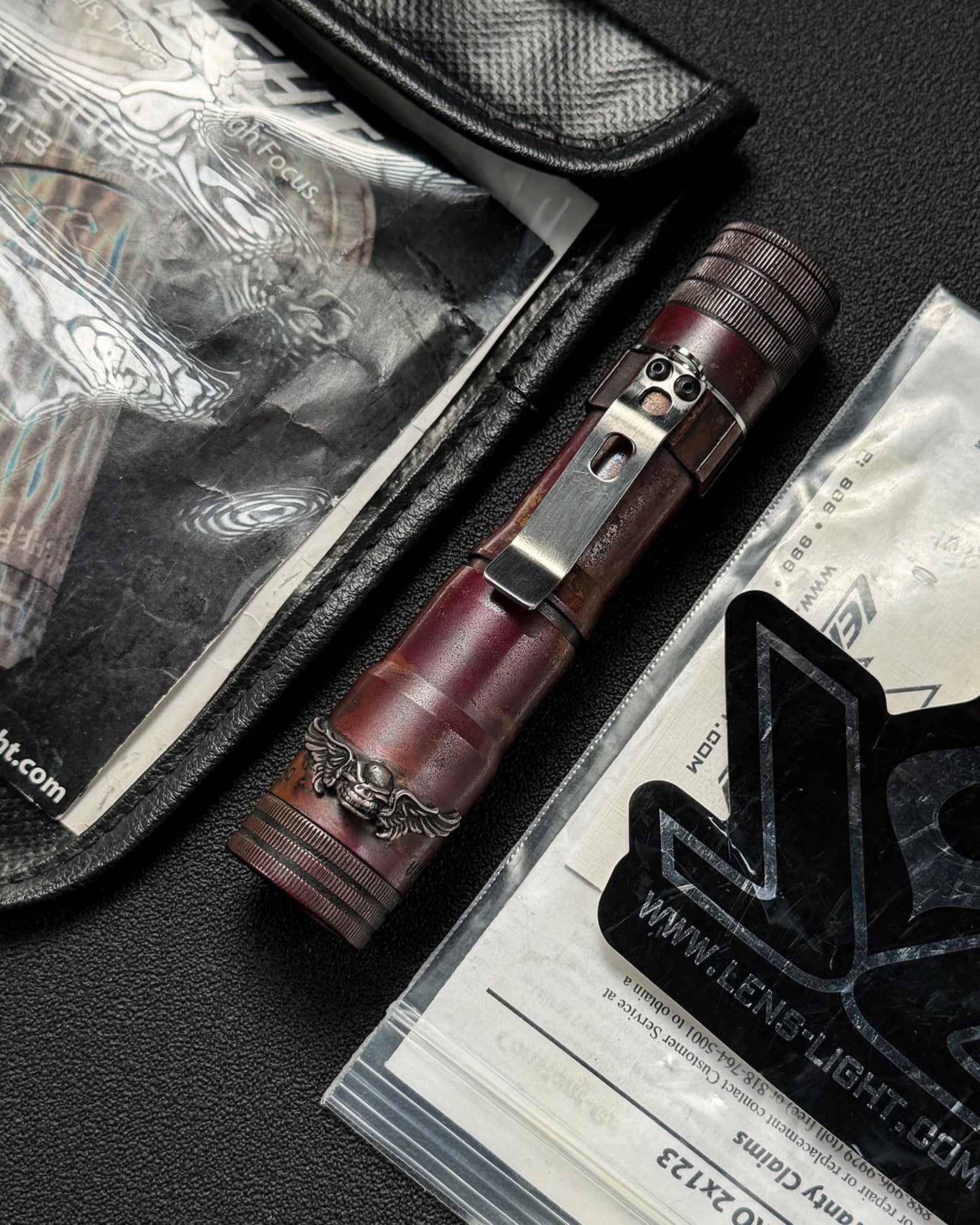 Rare ONE-OFF Starlingear × LENSLIGHT Copper & Silver EDC Flashlight