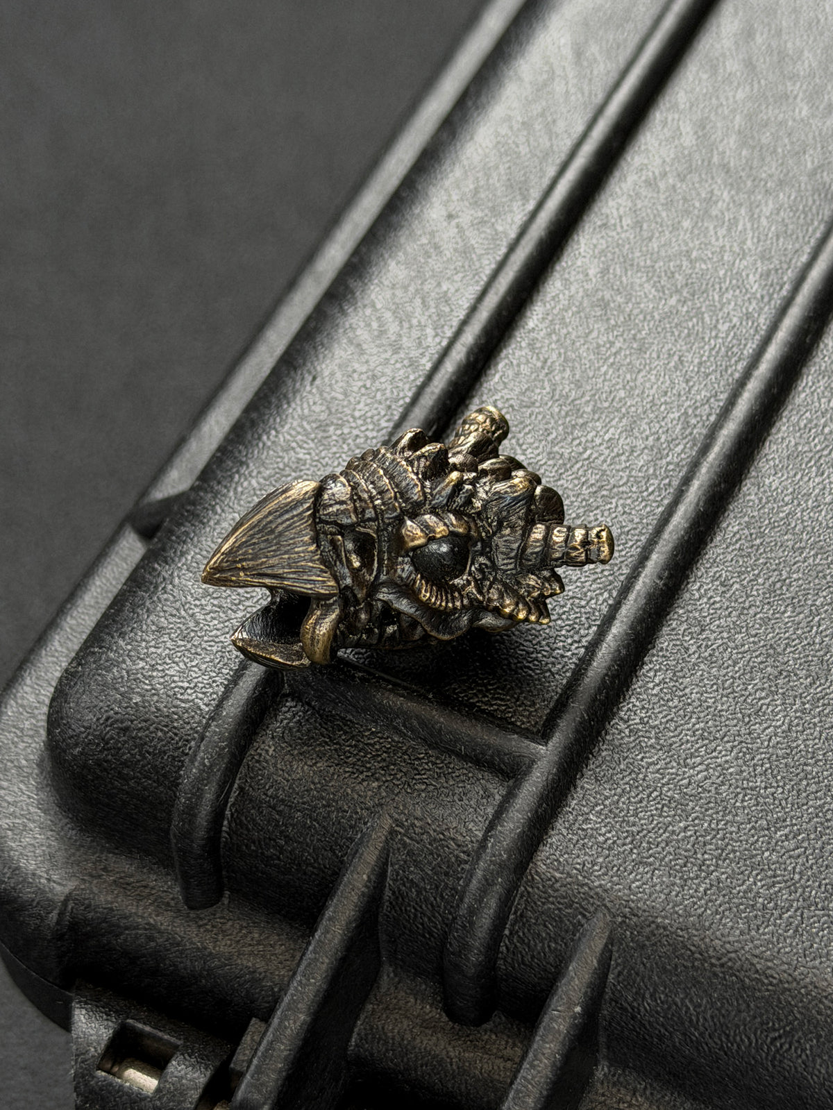 Rare Discontinued STEEL FLAME Bronze Dragon EDC Bead – Made in USA