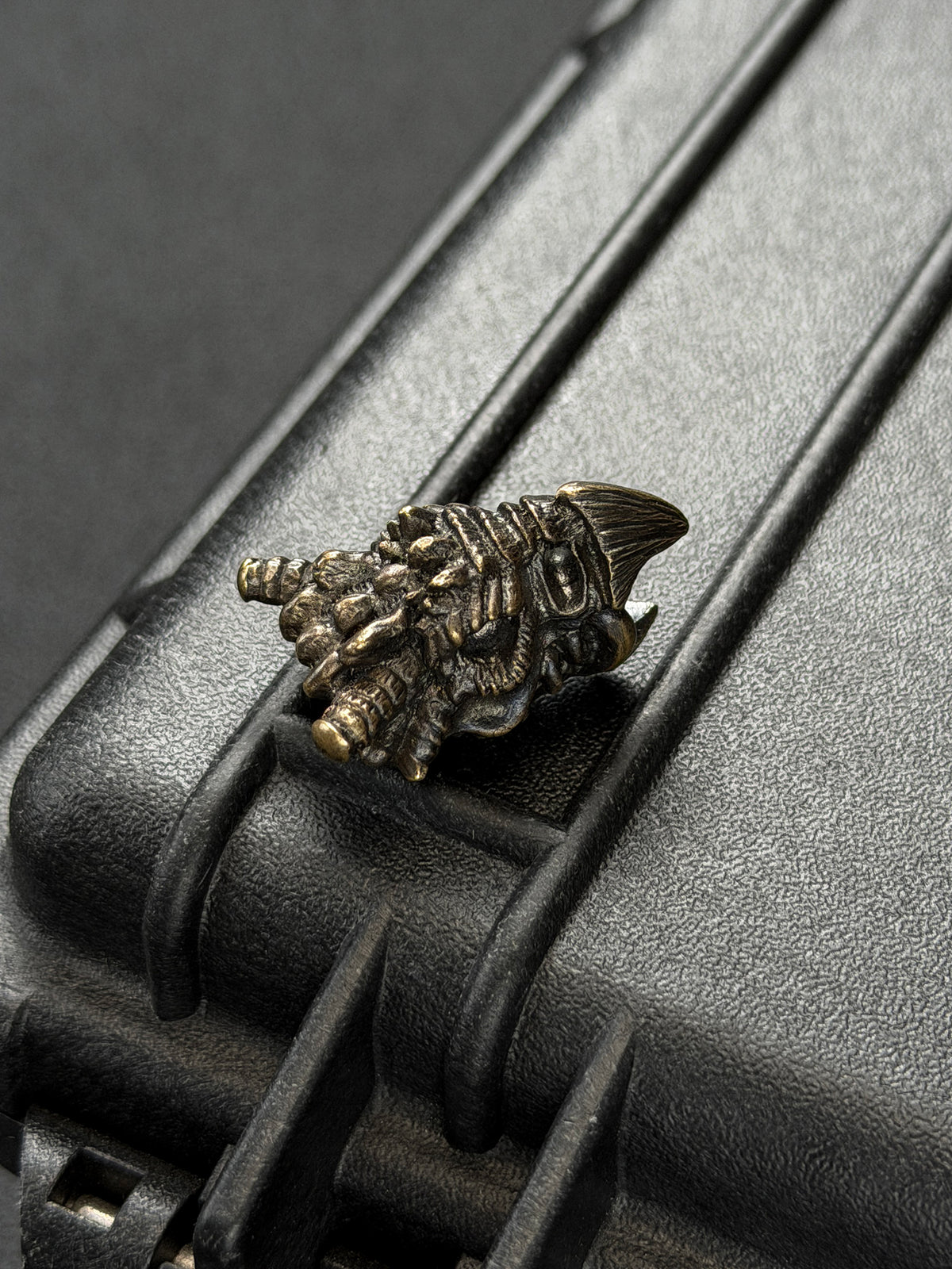 Rare Discontinued STEEL FLAME Bronze Dragon EDC Bead – Made in USA