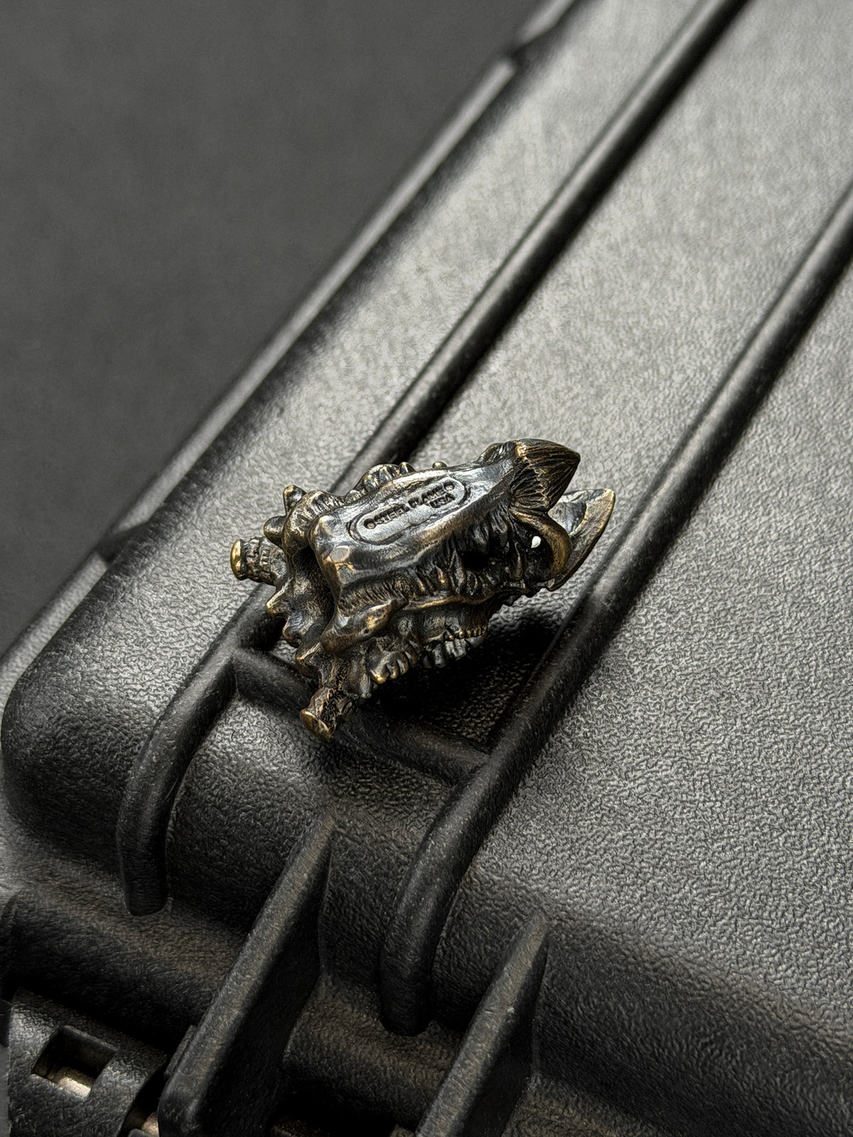 Rare Discontinued STEEL FLAME Bronze Dragon EDC Bead – Made in USA