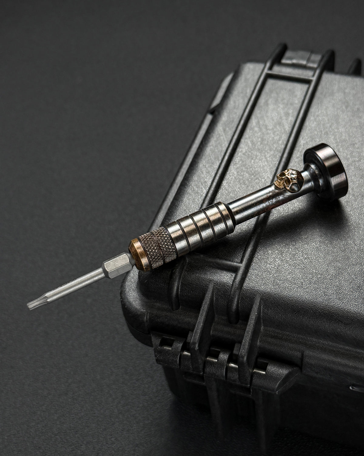 希少・廃番旧モデル STEEL FLAME ブロンズ ウォリアースカル EDC スクリュードライバーツール｜アメリカ製