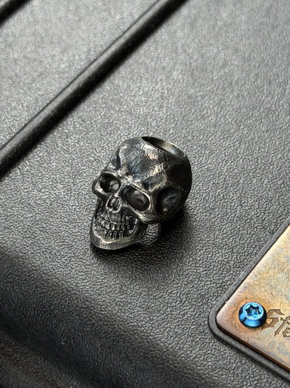 Rare Discontinued STEEL FLAME Dark Skull EDC Bead Set – Bronze & Silver – Made in USA