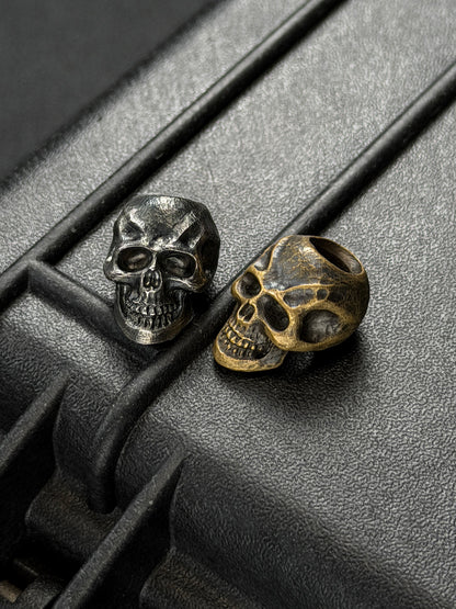 Rare Discontinued STEEL FLAME Dark Skull EDC Bead Set – Bronze & Silver – Made in USA